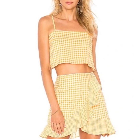 Lovers + Friends Dresses & Skirts - Lovers + Friends Yellow Gingham Top
